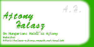 ajtony halasz business card